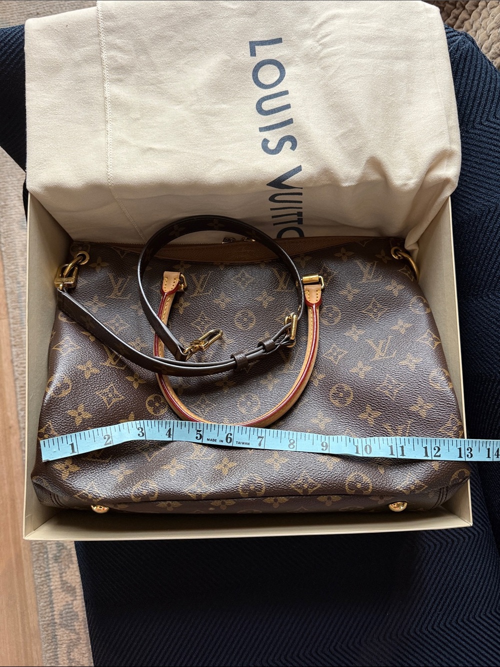 Authentic Louis Vuitton Monogram Pallas Shoulder Bag with strap - Picture 15 of 16